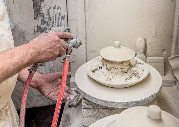 Spraying Glaze